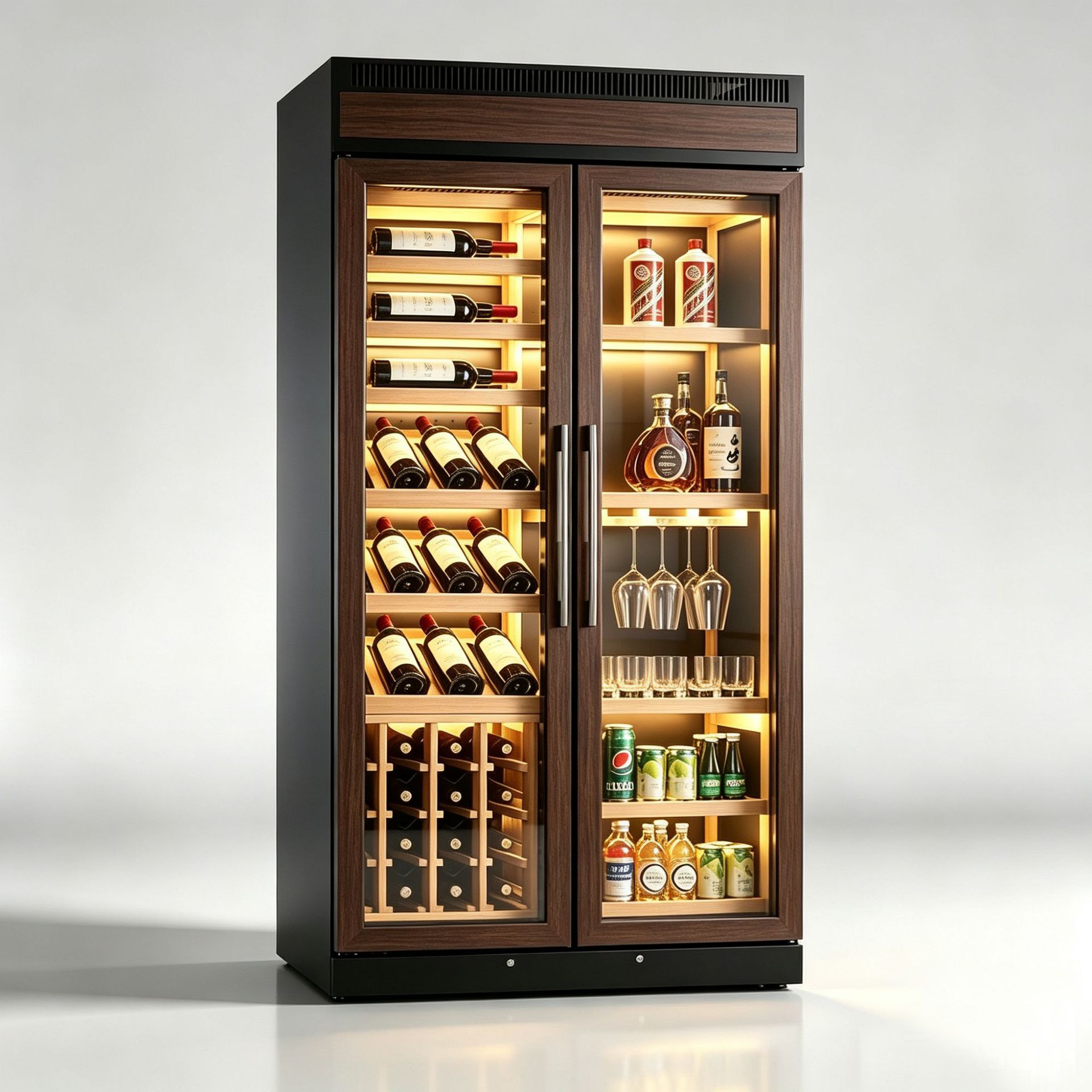 JC-600A constant temperature wine cabinet, built-in trendy wine cabinet, 304 stainless steel wine cabinet, wine cabinet specifically for bars