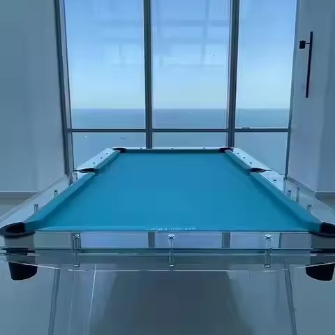Mesa de billar acrílico americano negro ocho uso de mesa de billar de alta gama acrílico fábrica de mesa de billar estándar