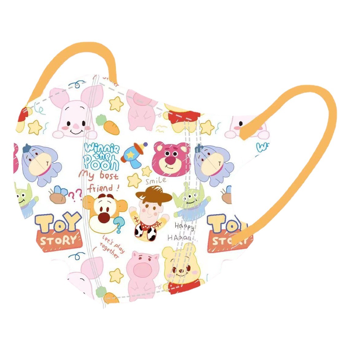 Nuevo TikTok mismo estilo transpirable moda máscara personalizada Melti 3D de tres capas de dibujos animados KT gato