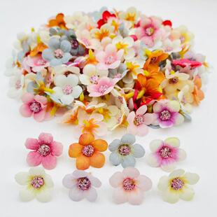 New 2.5cm multicolor daisy flower head mini silk flower artificial flower wreath clip accessories home wedding decoration