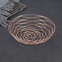 创意铁艺高颜值零食碗客厅家用水果碗咖啡厅小吃篮爆米花薯条篮