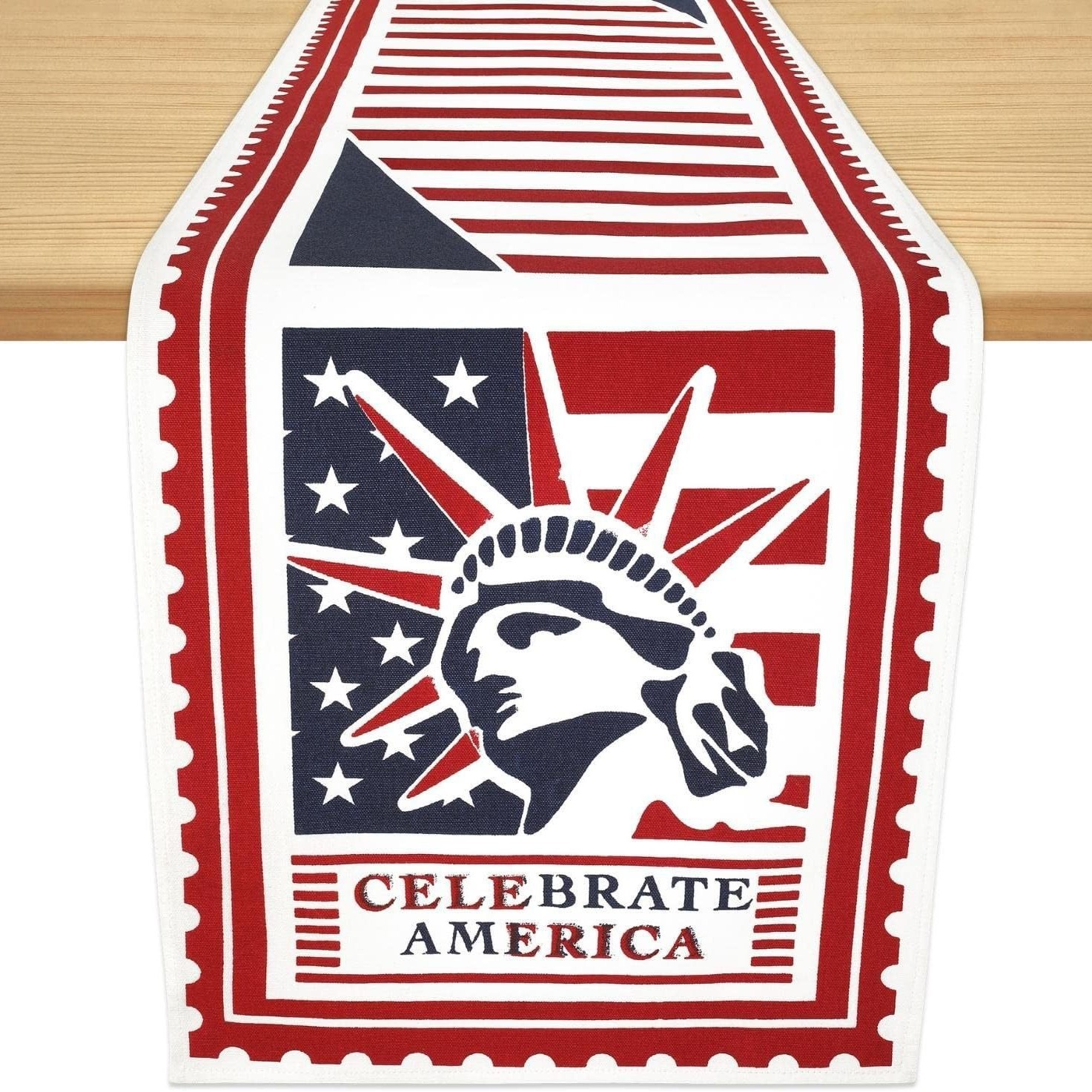 Transfronterizo 2024 nuevo día de la independencia de los Estados Unidos lino bandera de mesa bandera estrella y rayas tela de mesa de comedor cama de té tela de mesa image 35
