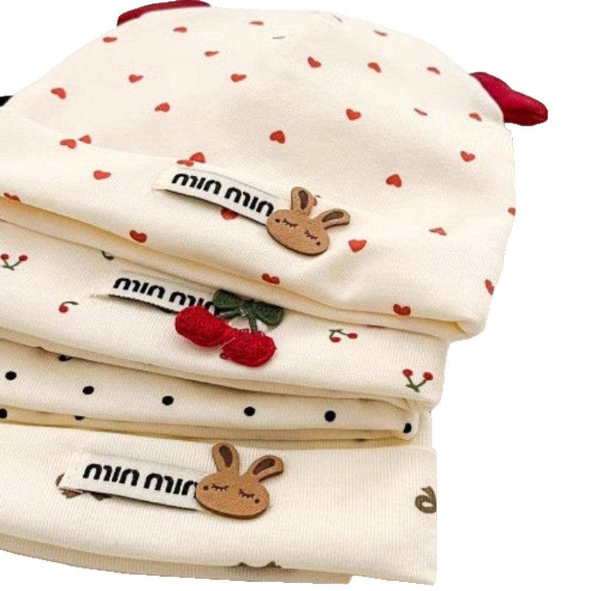 Bebé sombrero de embarazo primavera y otoño bebés lindos cuatro estaciones doble capa de algodón para hombres y mujeres sombrero delgado coreano