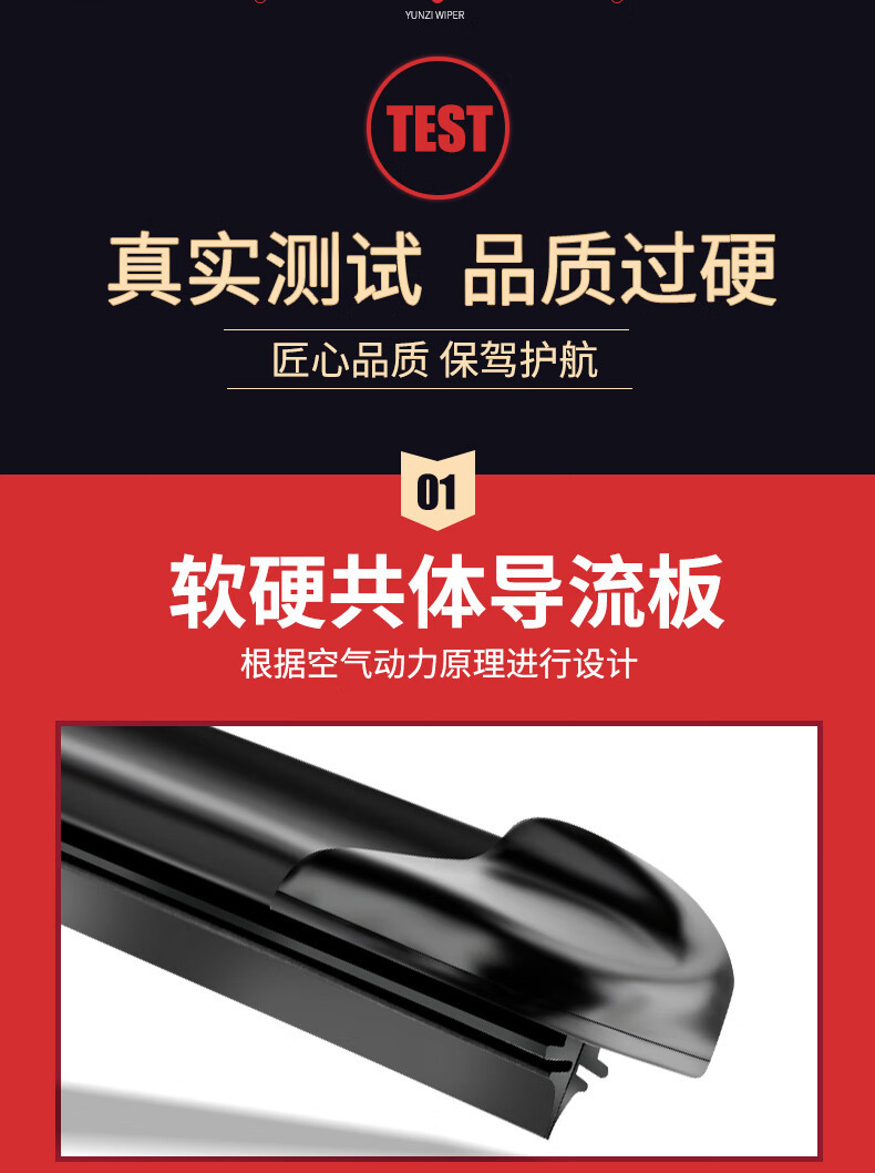Suitable for Geely Geometry a Pro Wiper Blades, Compatible with Wipers for 19/20/21/23 Model Year Geometry a