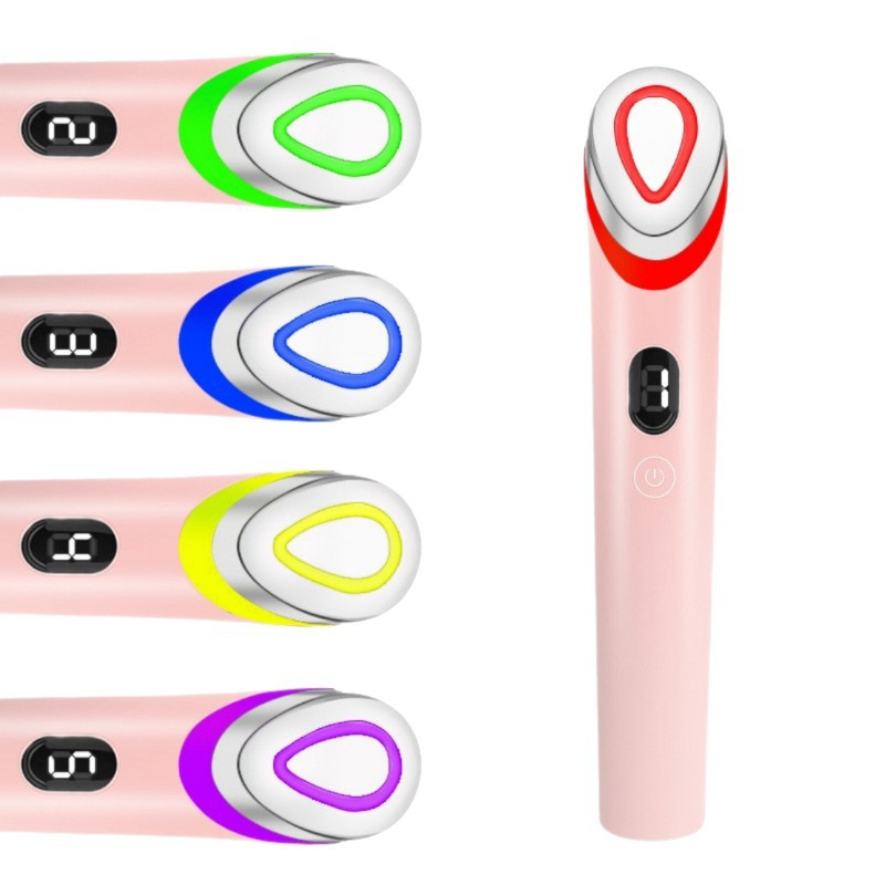 5 instrumentos de introducción de luz de color, luz de agua facial, em vibración de los ojos, poros rojo y azul, masaje de ojos, instrumentos de belleza de ojos image 11