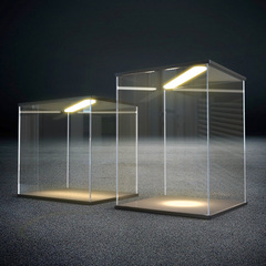 ライト付きの金はアクリル製の手で展示することができます。
