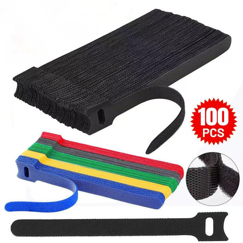Headset data cable storage cable tie T-shaped back-to-back Velcro cable tie power cord strap Velcro