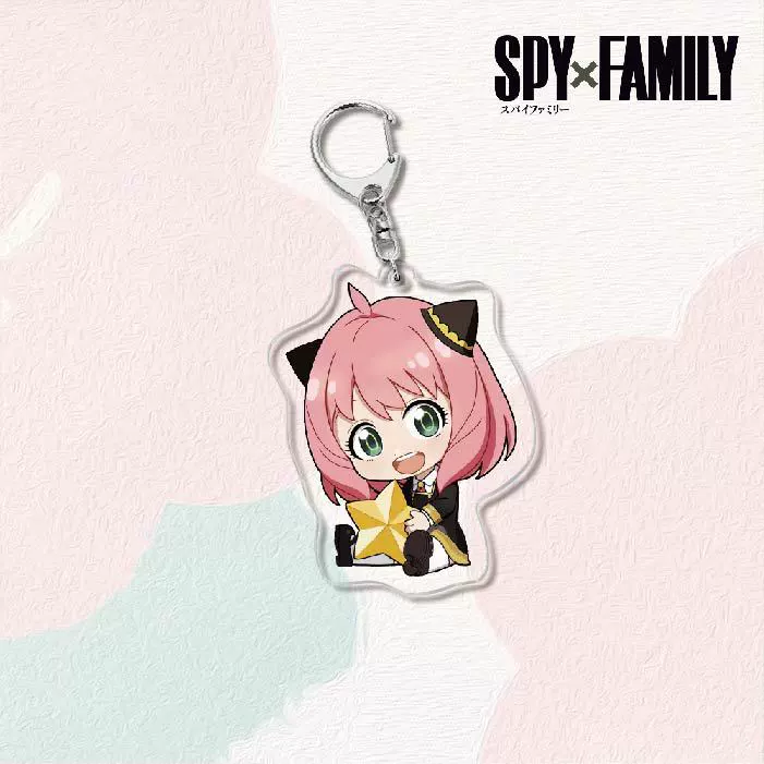 Акриловый брелок для ключей (SPY×FAMILY) — двусторонняя миниатюрная подвеска, полупрозрачная двусторонняя печать