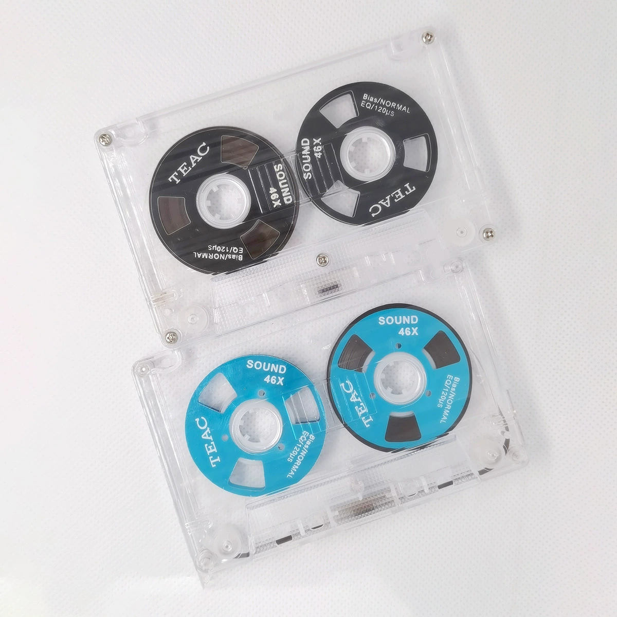 Совершенно новая маленькая пустая кассета, 50-минутная аудиокассета, кассета класса 1 с кассетной декой, двусторонний металлический диск с коробкой.