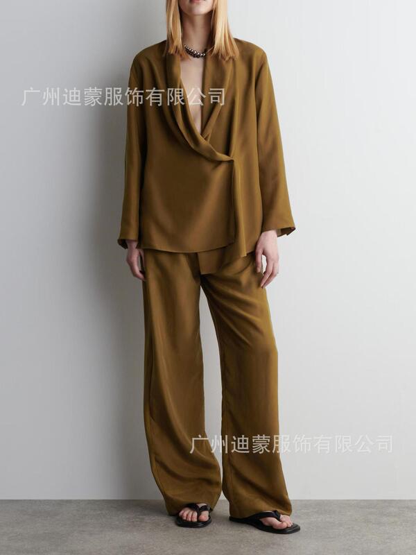 2025欧美亚马逊独立站跨境外贸女装 醋酸西装外套西装休闲套装|undefined