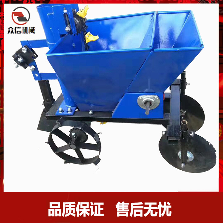 手扶土豆播种机小型拖拉机 马铃薯洋芋地蛋单行 起垄施肥播一体机