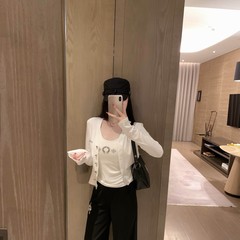2025早秋季女装新款时尚洋气修身显瘦圆盘吊带小开衫外套两件套装