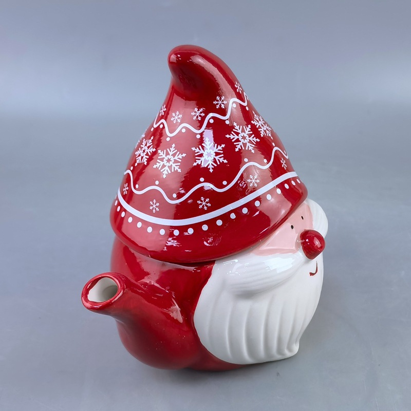 Europa y América transfronterizos nubes blancas tetera de Navidad marido muñeco de nieve tetera de leche tetera de Santa Claus tetera de agua 3D tetera