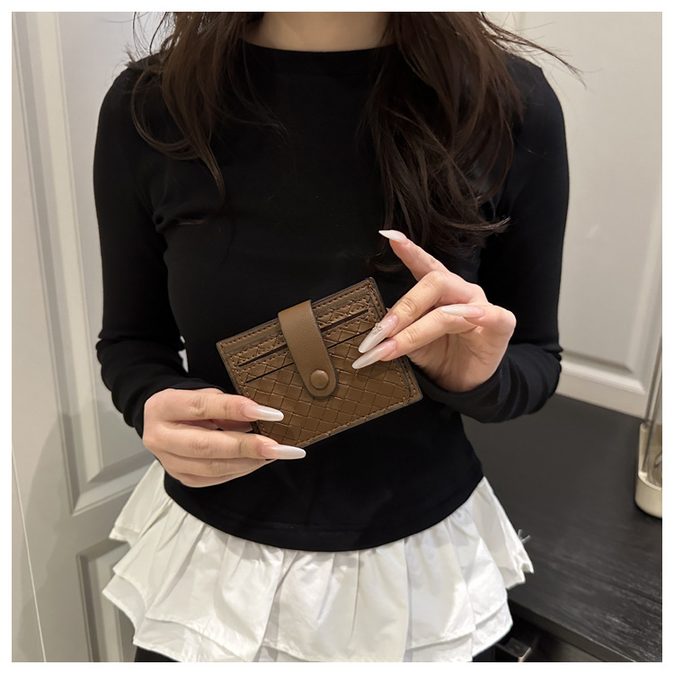 33g Weight Polyester Lining Material Magnetic Buckle Closure Type / Strap Type Card Holder Bags Type Daily Occasion PU Material Solid Color Pattern All Seasons Season Unisex Gender Basic, Classic Style Style Square Shape Unisex Solid Color PU Magnetic Buckle Card Holders 1