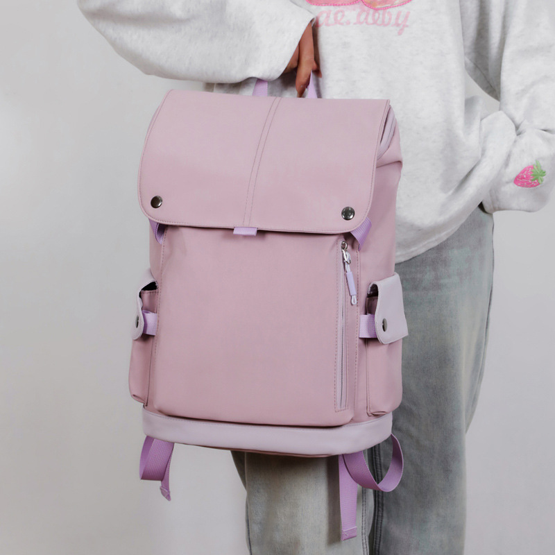 Mochila coreana de moda simple, tirón, mochila de viaje deportiva al aire libre, moda, mochila escolar casual universal