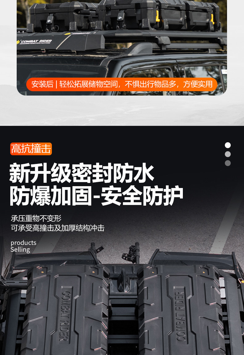 Explorer Car Roof Equipment Box, Off-Road Vehicle Modification Parts, Outdoor Expansion Roof Box, Car Storage Luggage Rack