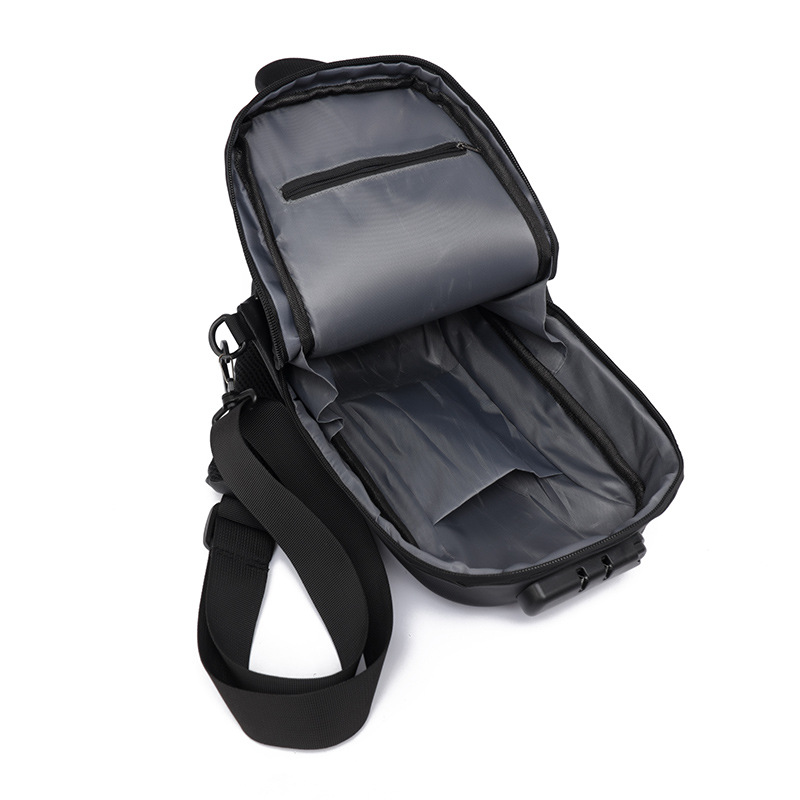 2024 nuevo bolso de pecho de hombre con bloqueo de contraseña antirrobo, mochila deportiva de ocio, bolso de mensajero de hombro, bolso de motocicleta al por mayor