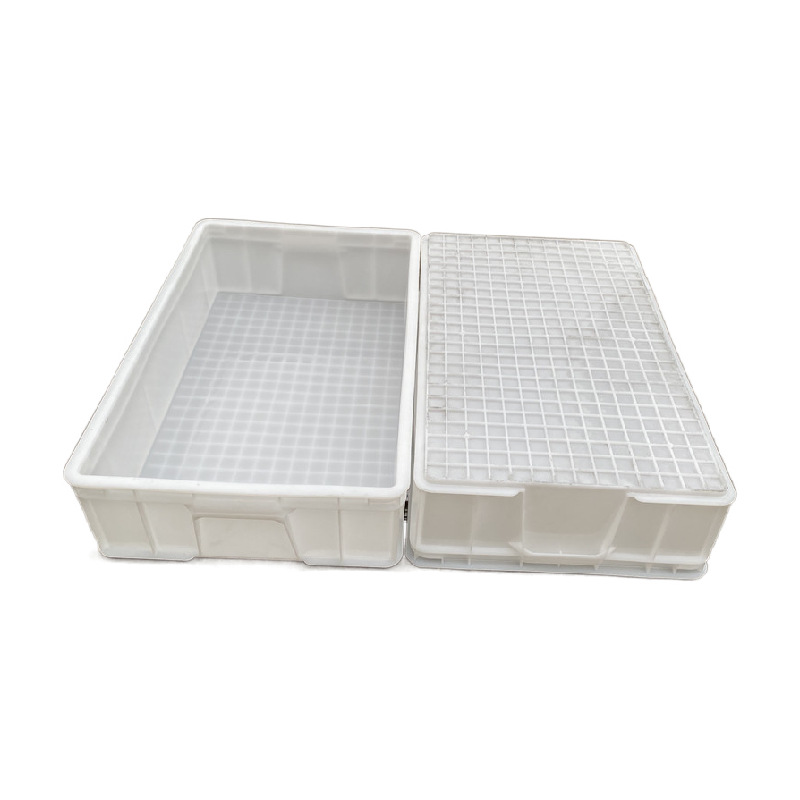 厂家现货白色蓝色塑胶框 长方形周转胶盆 浅托盘 车间周转物料筐