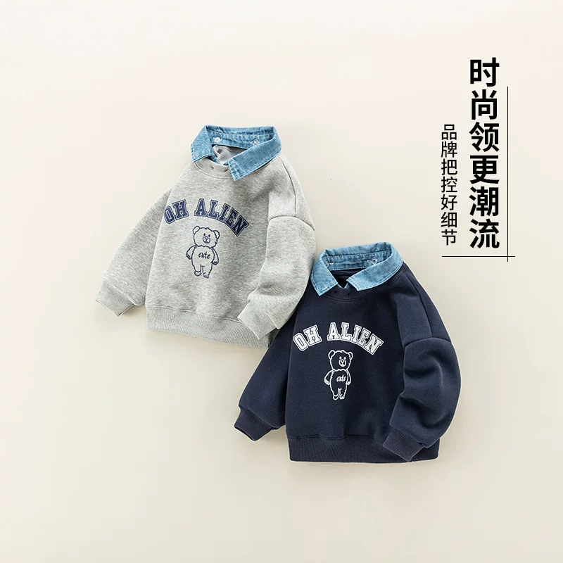 Children's set, sweatshirt, removable fashionable summer clothing, Korean style