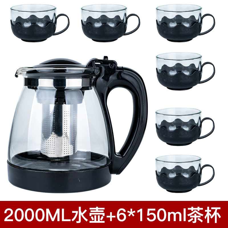 2000ML 세트B [냄비 1개 + 연꽃컵 6개]