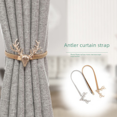 Window Decor Origin Manufacturer Personality Creative Antler Autumn Leaf Curtain Hooks No Installation Required No Hooks Window Decor