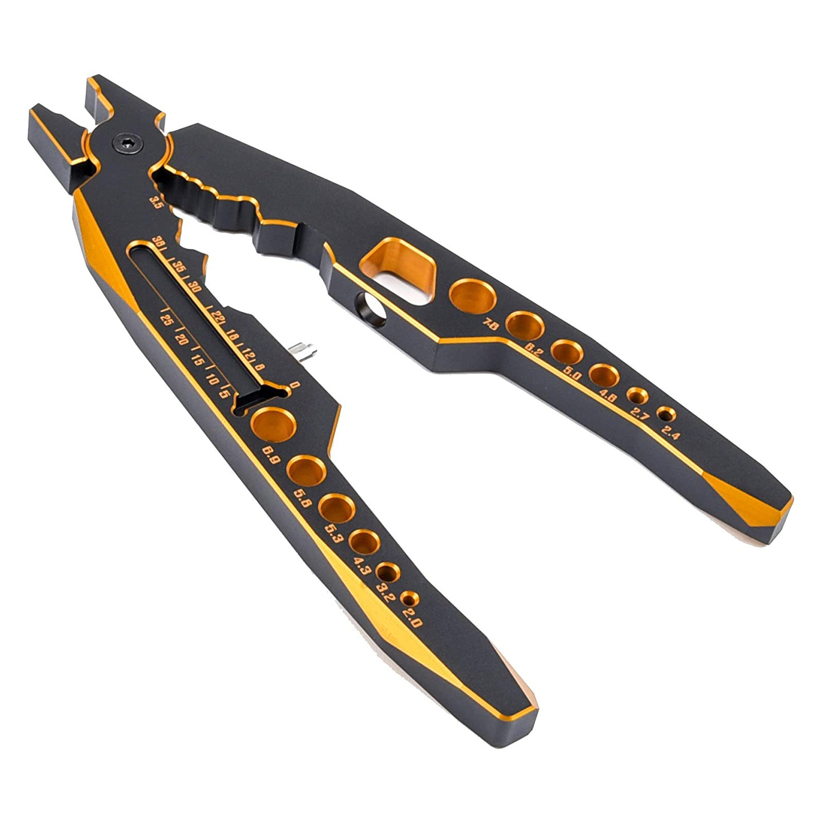 RC模型车金属多功能钳子避震钳拉杆球头钳1/8 1/10维修配件金色