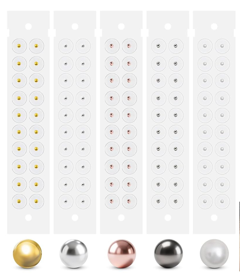 マッサージは透明な耳を貼ってツボの圧力を貼って耳の穴を貼って金珠の銀の玉のバラの金の真珠の白の100を貼ります/