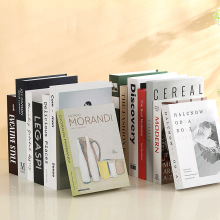 假书仿真书装饰品样板房网咖书房桌面摆件英文简约现代道具书盒