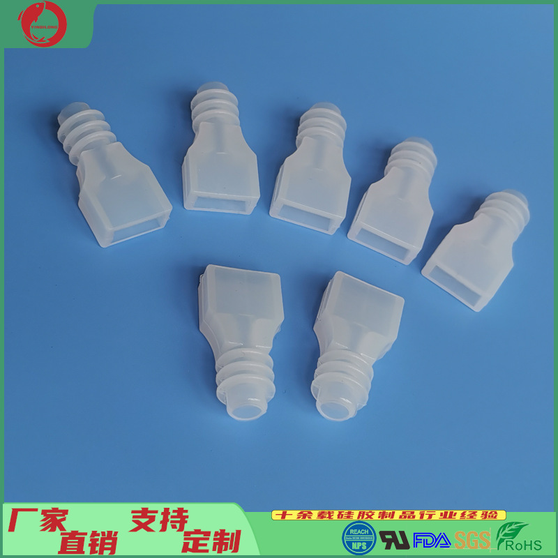 厂家供应硅胶led灯带套管螺旋堵头LED灯条配件包胶灯带堵头