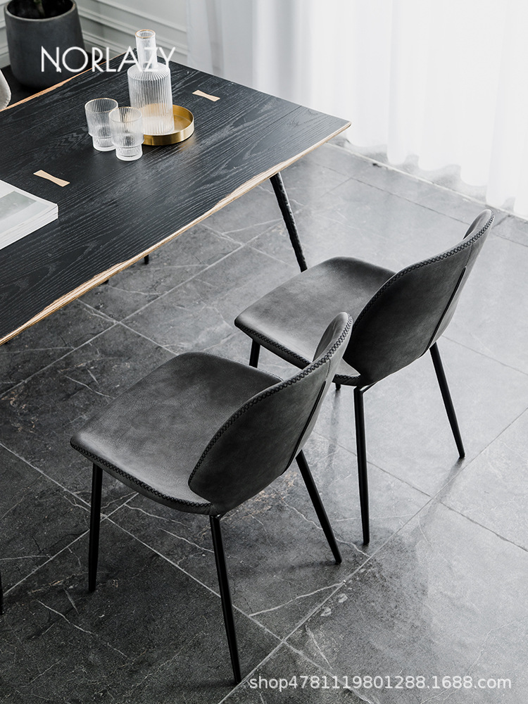 Dining Chair Contemporary Banquet Chair Book Room Wrought Dining Table and Chair Hotel Chair Is Home Soft Pack Stool Wholesale