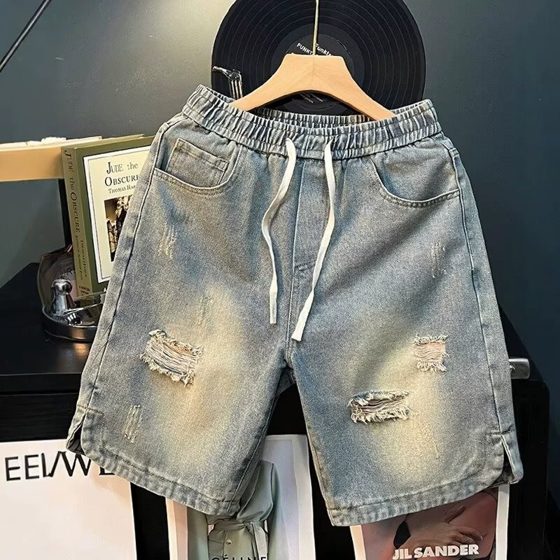Джинсовая юбка, летние шорты, японские ретро брюки для досуга, американский стиль, свободный прямой крой