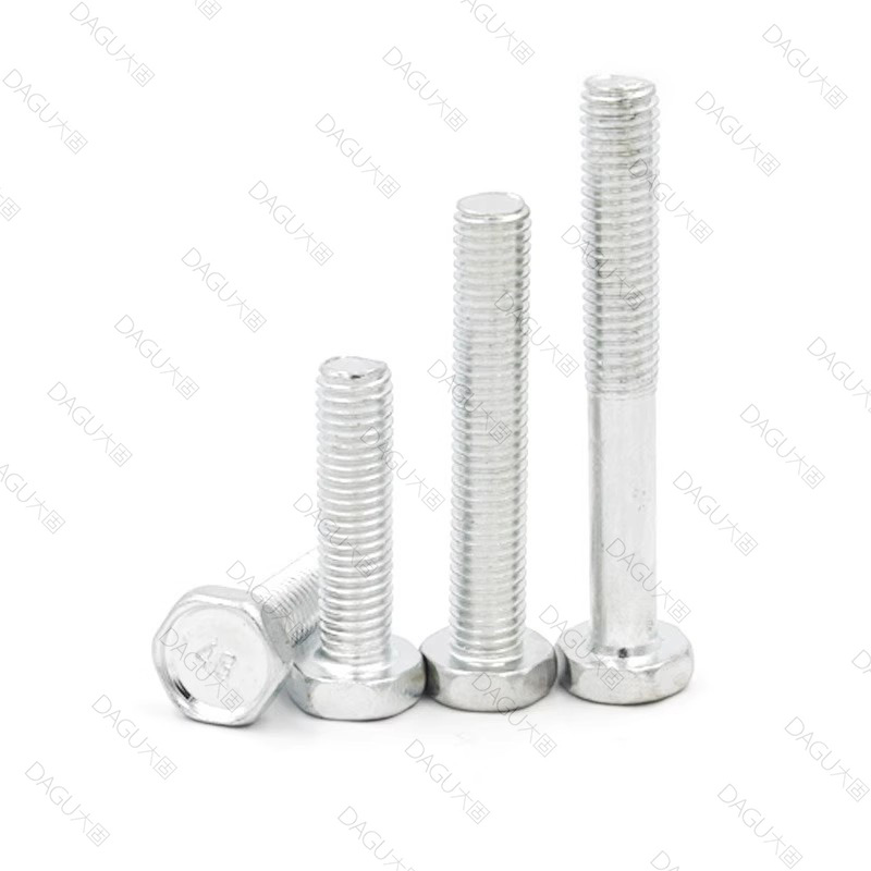 GB30 flat head external hex screw, standard galvanized flat head hex bolt, 4.8 grade carbon steel screw, M4 M5 M6
