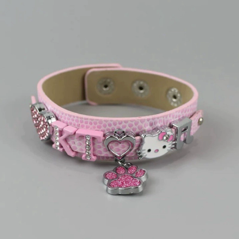 Браслет fuchsia, 2 карата, браслет с подвесками, кнопочное застёжка, лапа и сердце