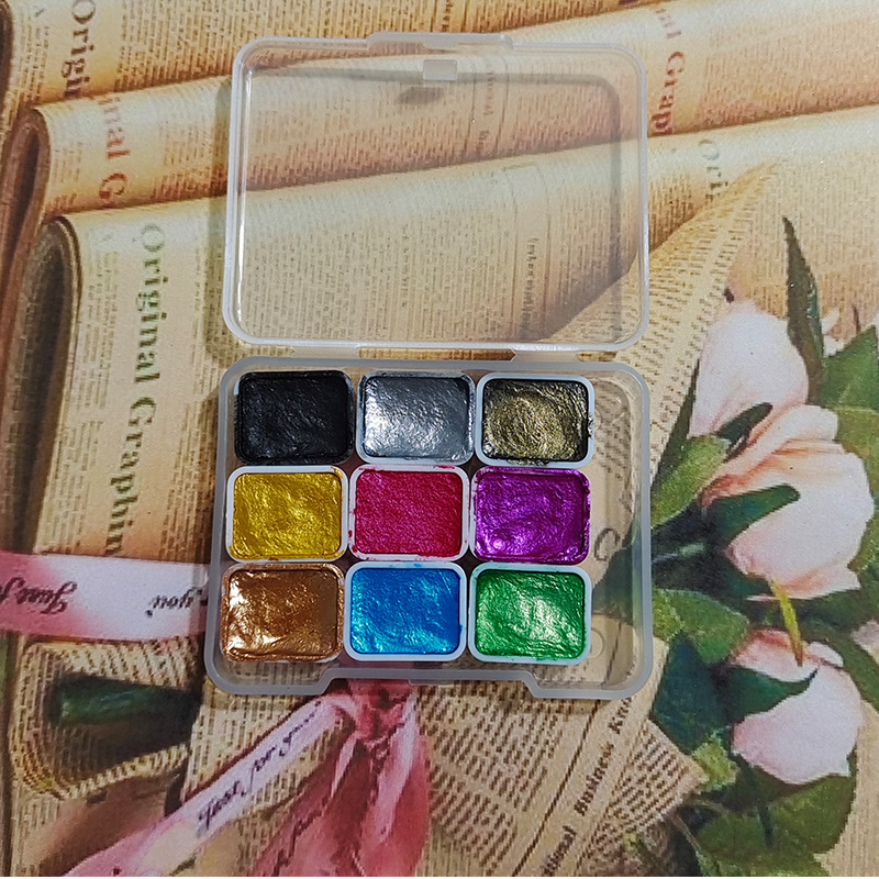 Estilo japonés pintura de uñas envuelto flor floreciente Internet celebridad perla color puro acuarela hecha a mano pintura sólida pintura 1ml