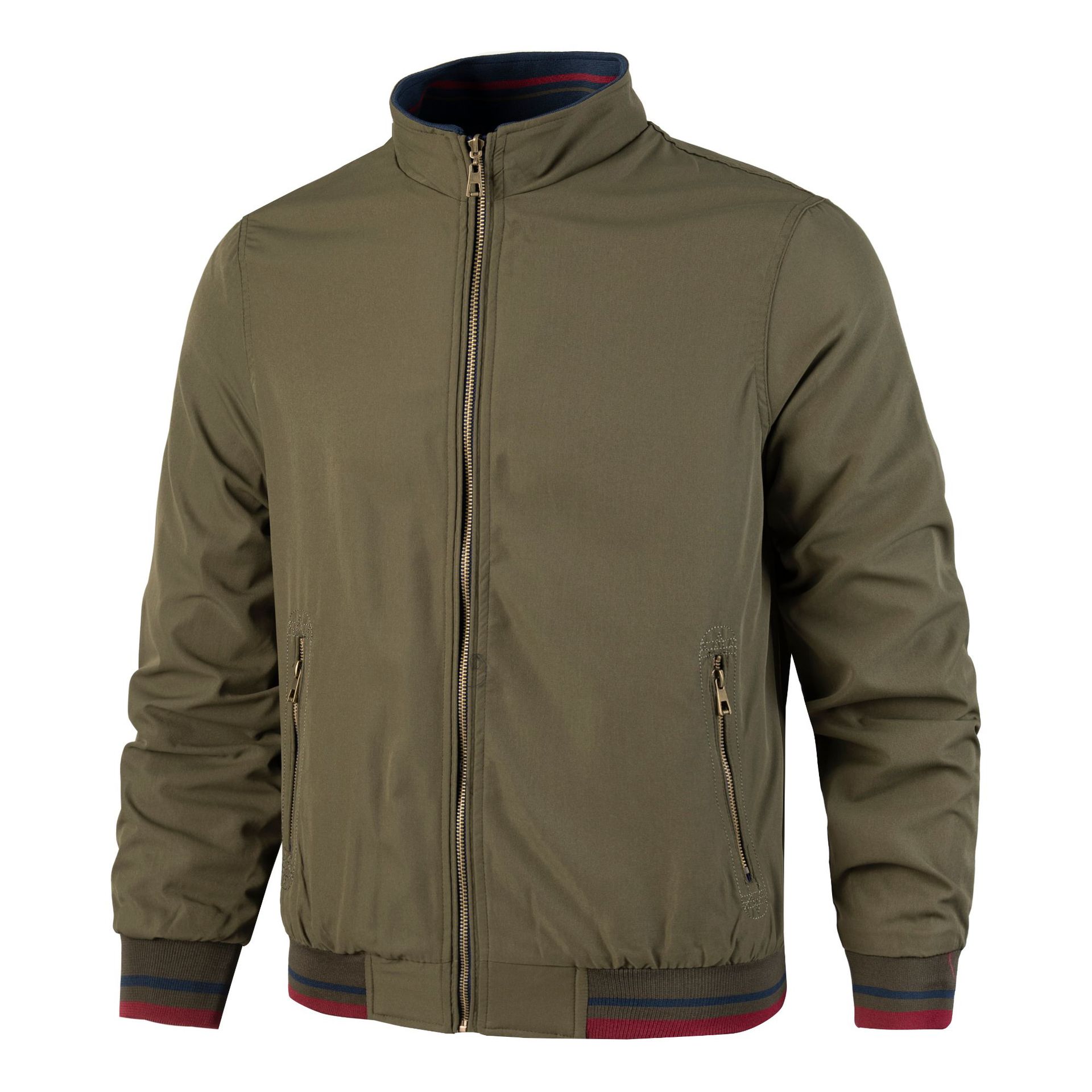 New autumn and winter men's casual stand up collar double-sided top jacket, youth high-quality version_voghion.com