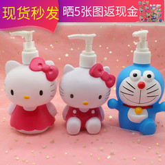 Cartoon Cute Cat Shampoo and Shower Gel Empty Bottle Pump Gel Shower Gel Hand Soap Refill Bottle