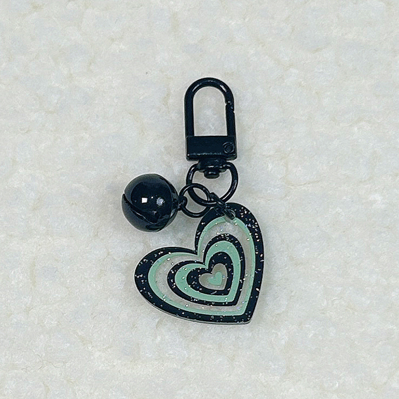colorful acrylic thin and glittering heart keychain ins style fantasy girls‘ favorite pendant couple‘s phone and bag charm