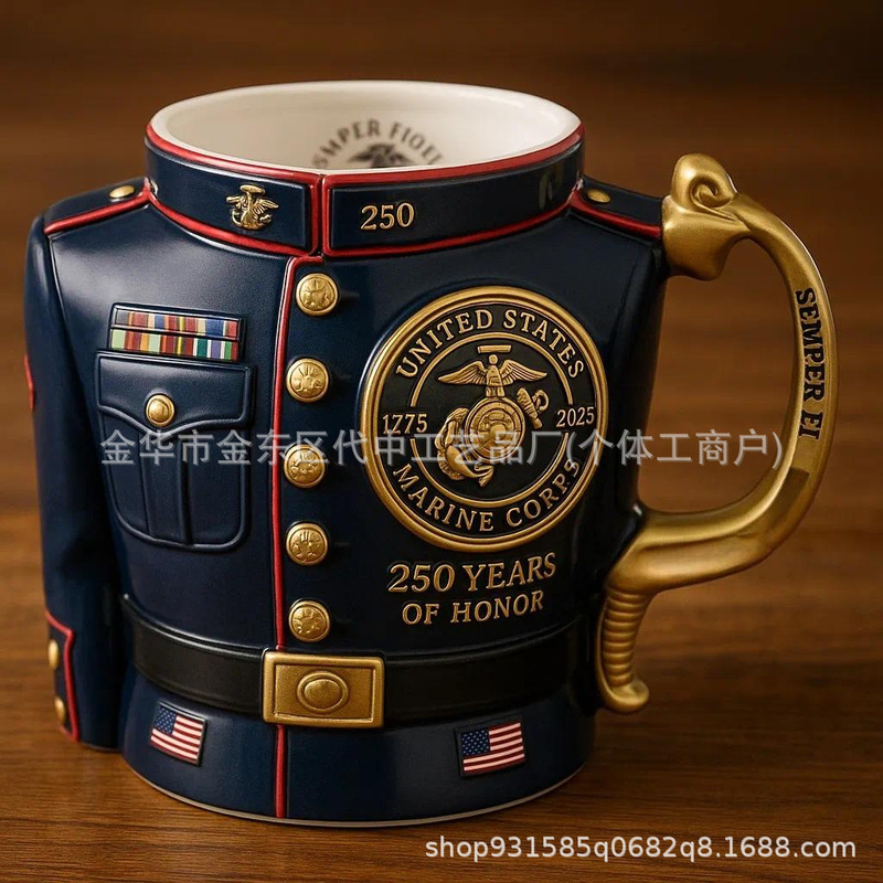 独立站新品250th Anniversary Military Commemorative 3D Mug|undefined