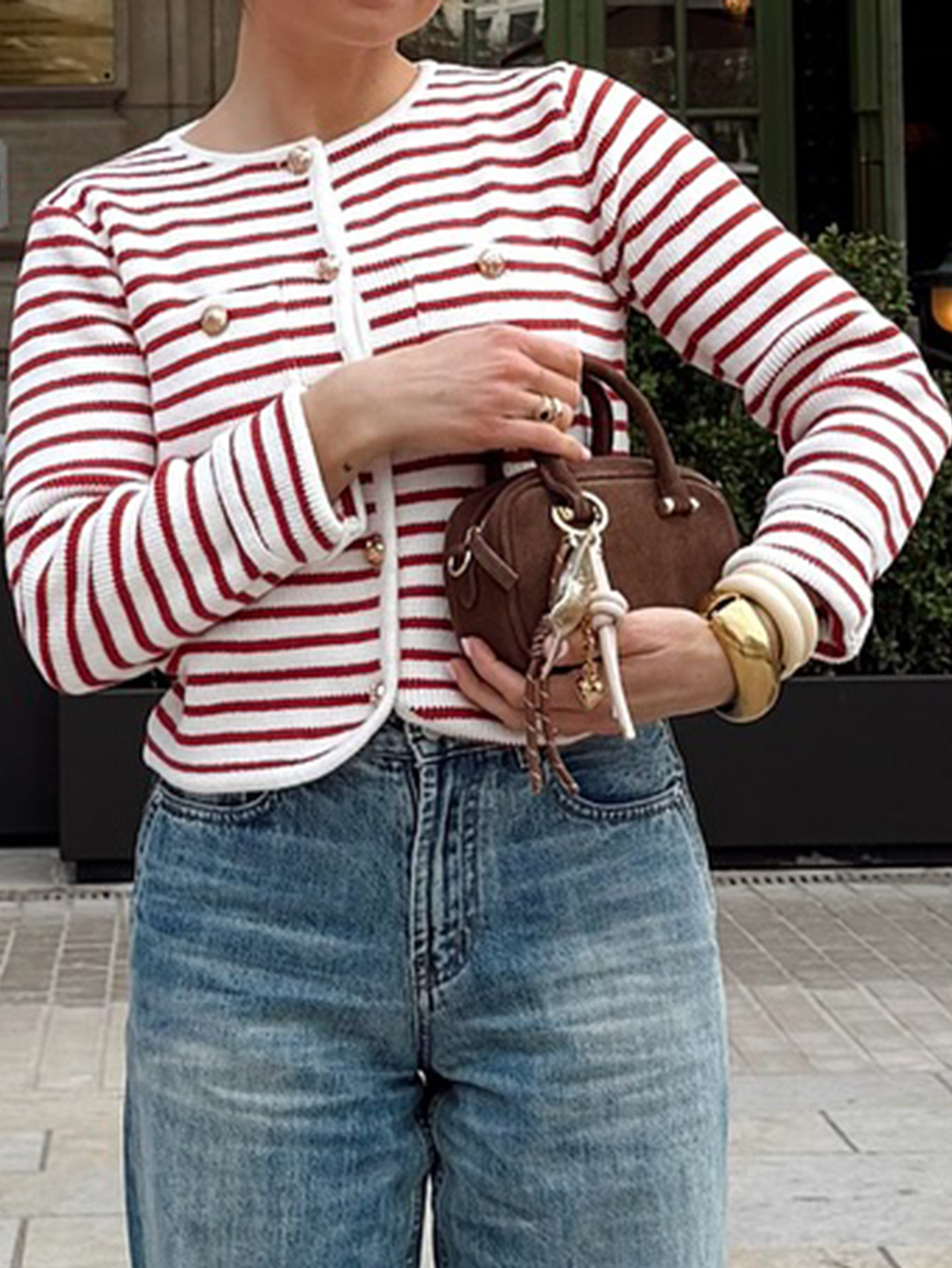 Kaikuo transfronterizo Europa y América Casual Camisas de botones a rayas suéter de mujeres otoño e invierno 2025 estación independiente de Amazon