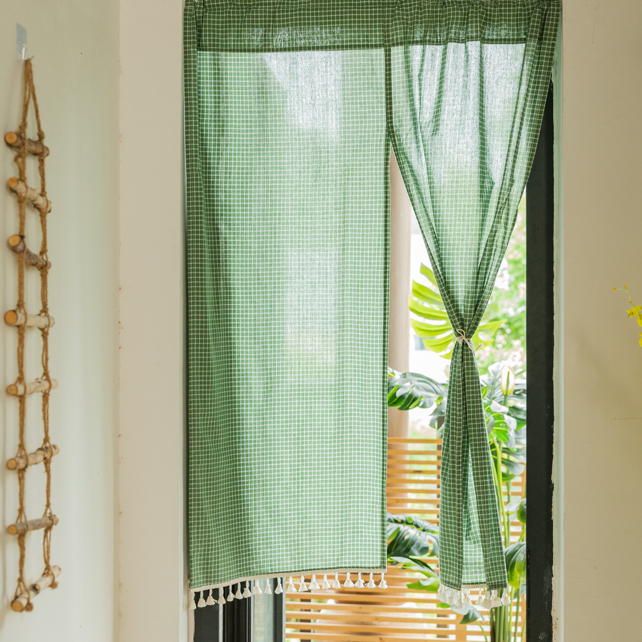 Cross-border ins small fresh curtain Japanese fabric kitchen bedroom bathroom Japanese shading decoration partition short curtain