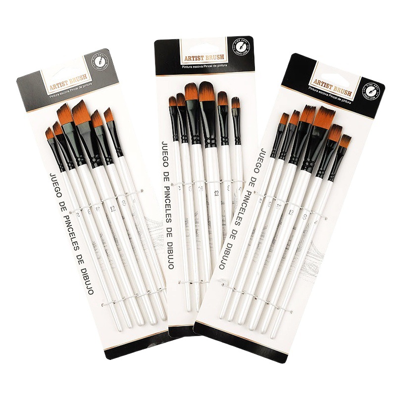 アマゾンナイロン油絵ペン6本セットパールホワイト水チョーク絵画ペン