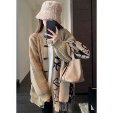 自带洋气感 慵懒时髦中长款毛衣开衫厚外套女25新秋冬H1108K