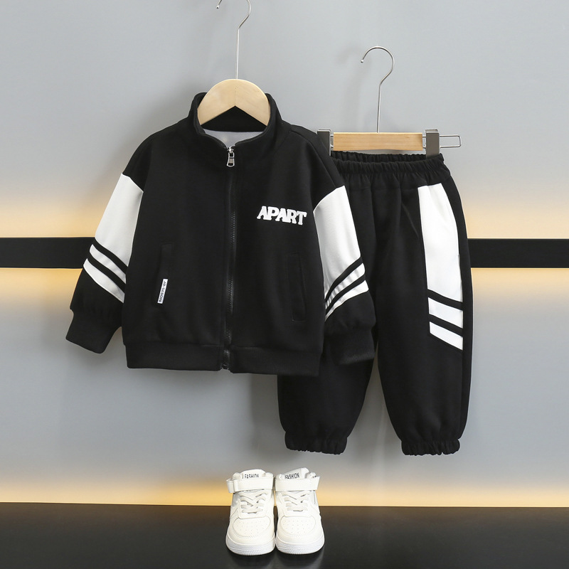 5847 Traje deportivo para niños 2025 nueva primavera y otoño Ropa para niños Ropa de celebridades de Internet para niños Traje de dos piezas para bebés