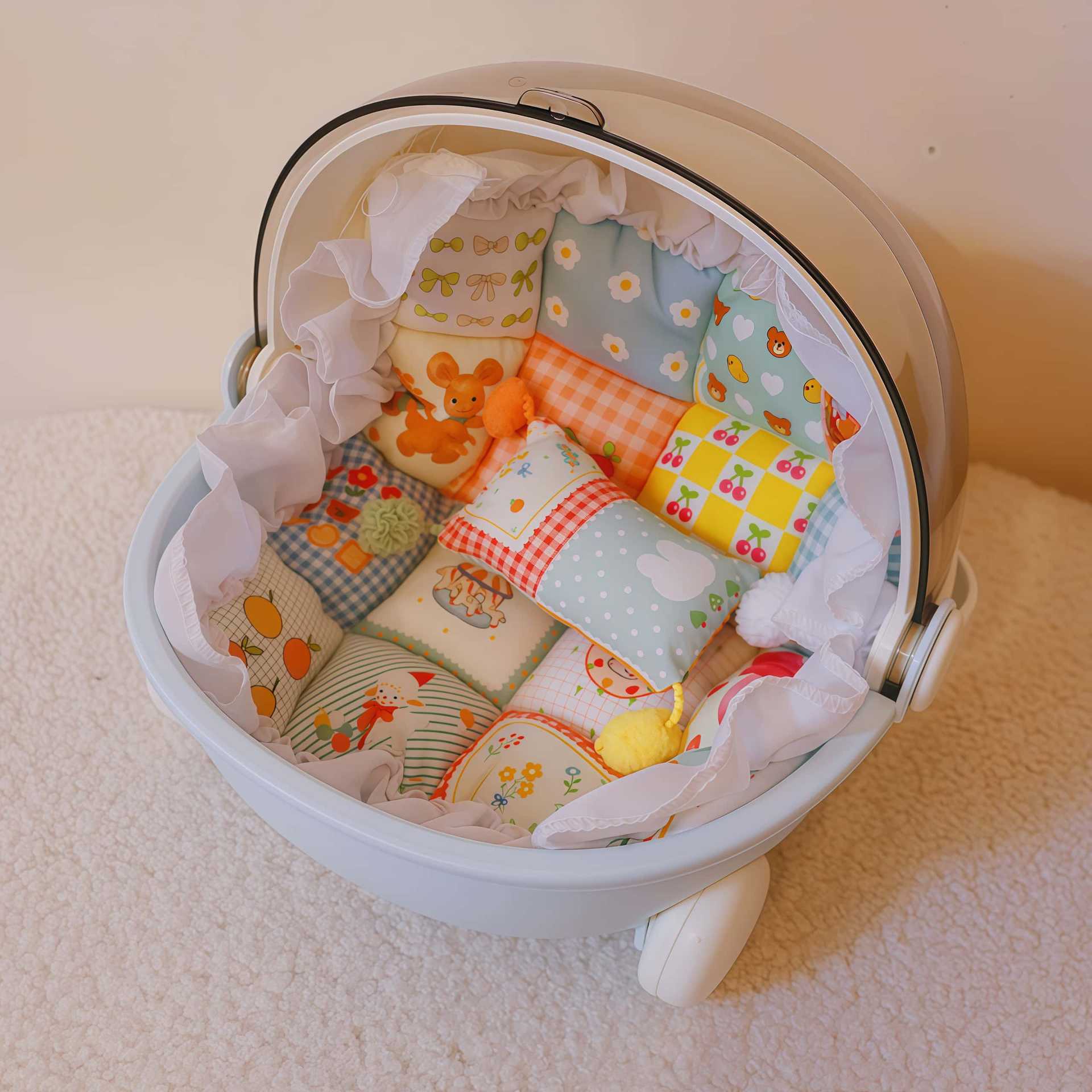 Puff pet mat cradle doll storage box mat 20CM cotton doll doll bed playhouse