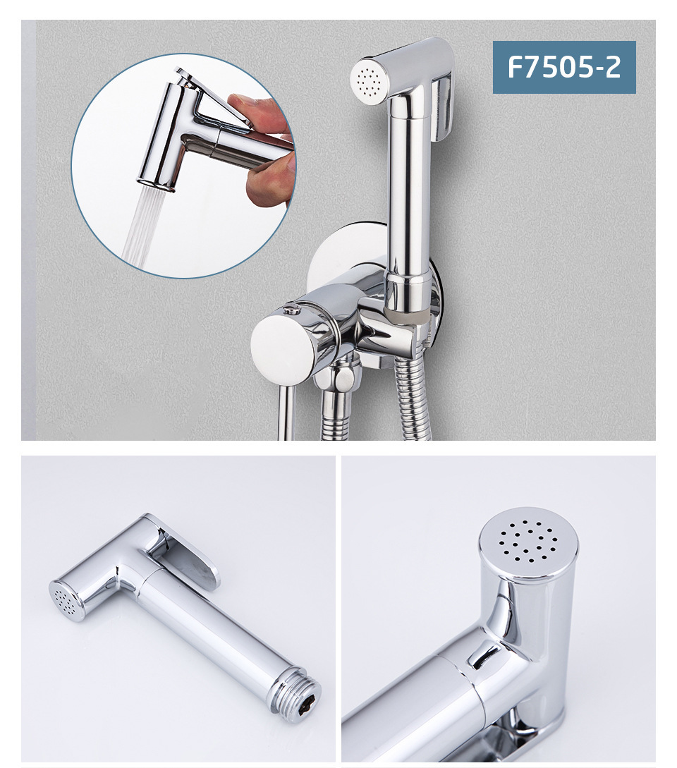 Cross-border toilet spray gun faucet concealed shower head alloy bidet spray gun Toilet companion bathroom mixing valve undefined