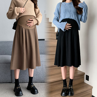 Maternity 2025 Spring New Korean Fashion Pregnant Women Skirt