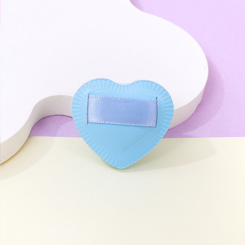 Fábrica personalizada pulgar polvo de algodón amor dedo espesar esponja maquillaje almohadilla herramientas de maquillaje al por mayor