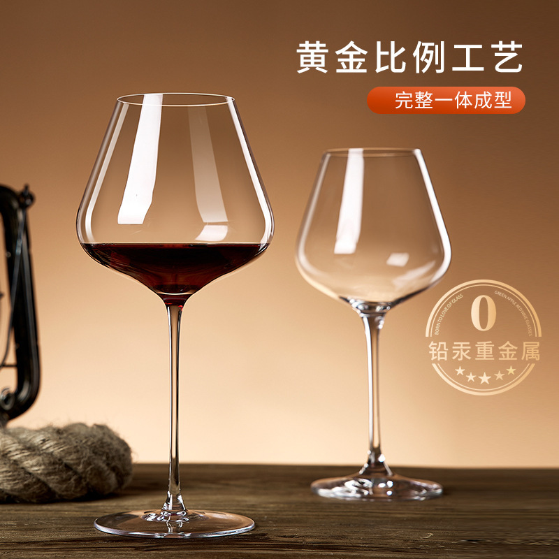 Grandes tazas de vinos rojos lujosos ligeros gafas de vidrio de alta calidad tazas de cristal de vidrio creativas tazas al por mayor