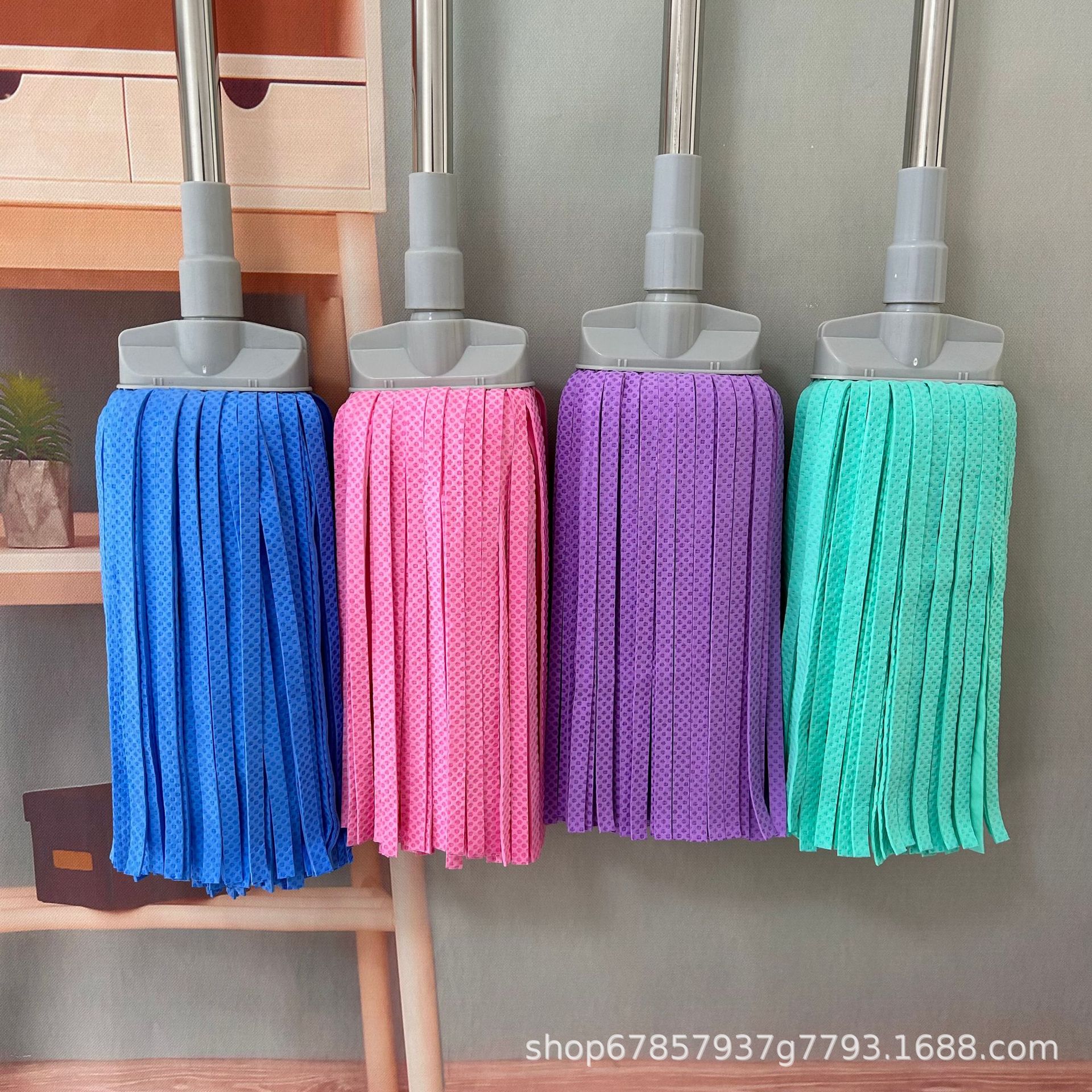 Kanomei 3D Deerskin Towel Mop Household Water-Mark-Free Absorbent Flat Head Large Dual-Purpose Mop