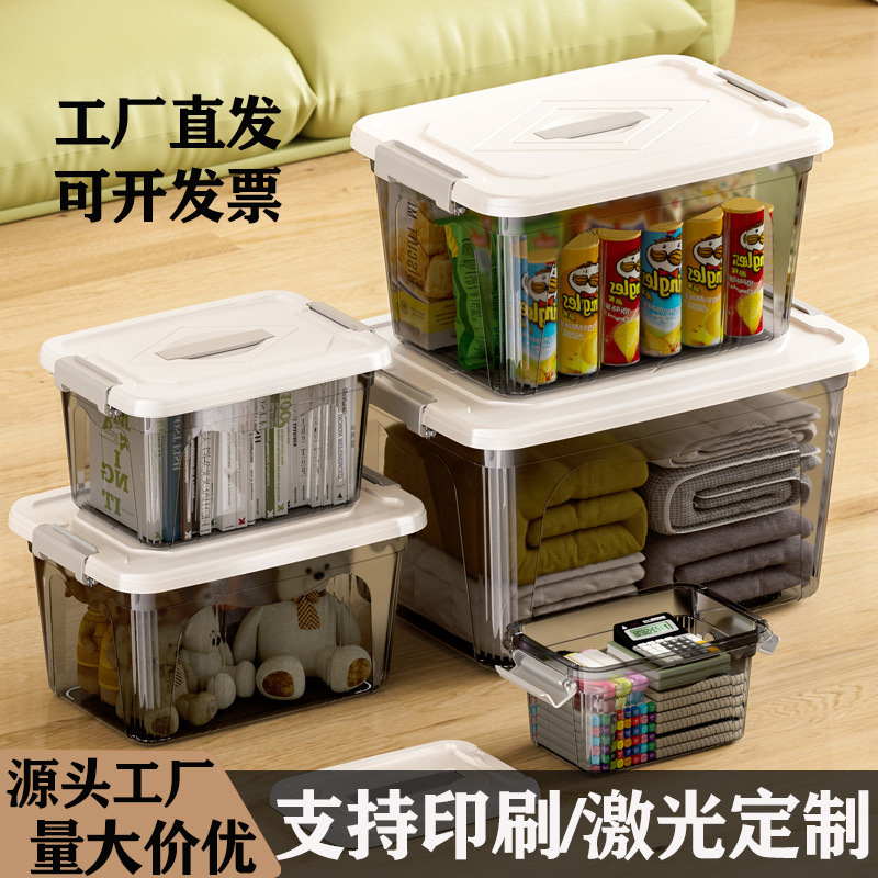 Cross-Border Thickened Plastic Storage Box for Home Use, Large Capacity Classification Storage Box for Books, Toys, and Miscellaneous Items, Dropshipping